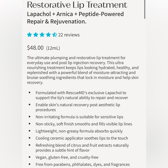 NIB Rescue MD Restorative Lip Treatment - Picture 6 of 7